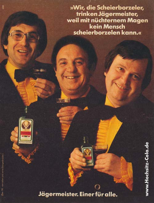 Jägermeister die scheierborzeler